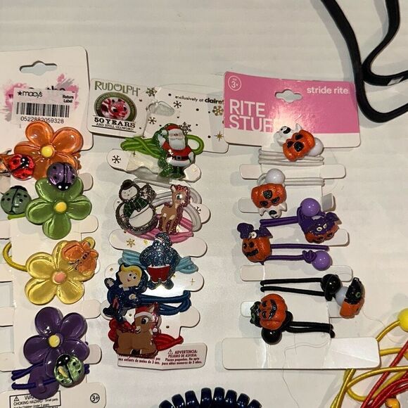 Mixed Lot Of Multicolor Hair Accessories Set 100+ Pieces Girls Multi-sizes - Picture 3 of 12